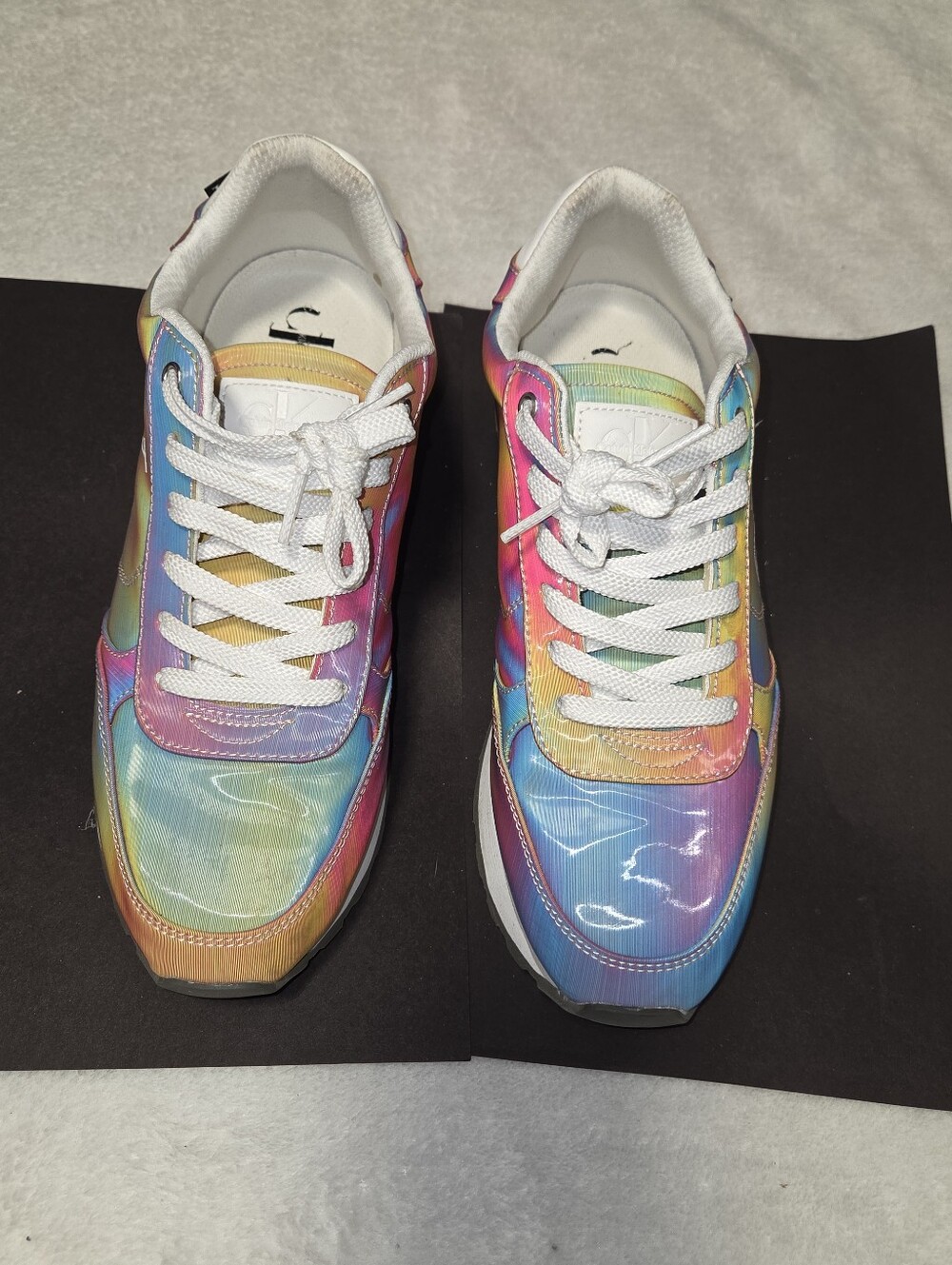 Calvin Klein Multicolor Iridescent Lace-Up Sneakers